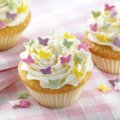 Raspberry-rose cupcakes